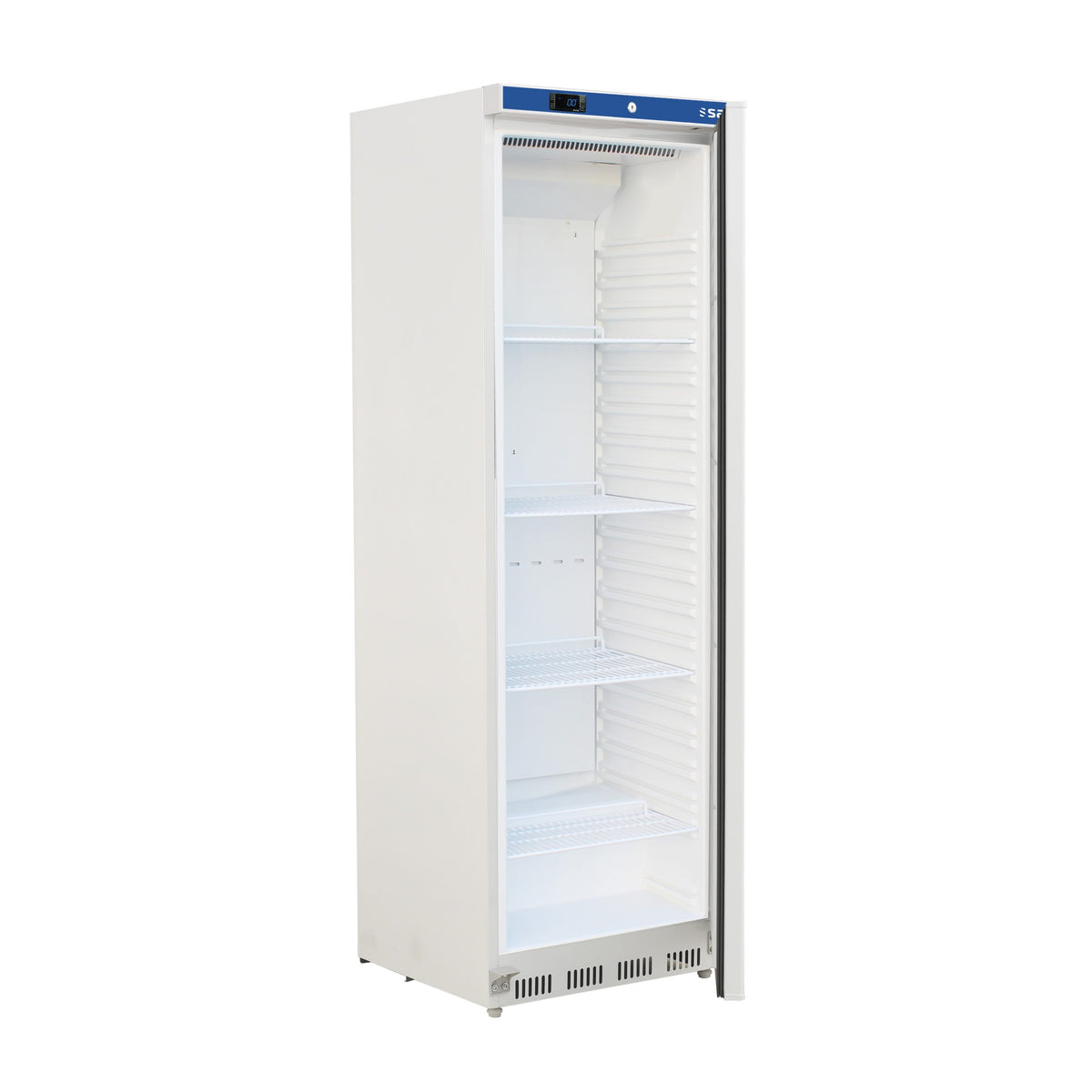 Armoire réfrigérée positive ventilé 361L avec porte verrouillable et commande numérique - Blanc - Saro