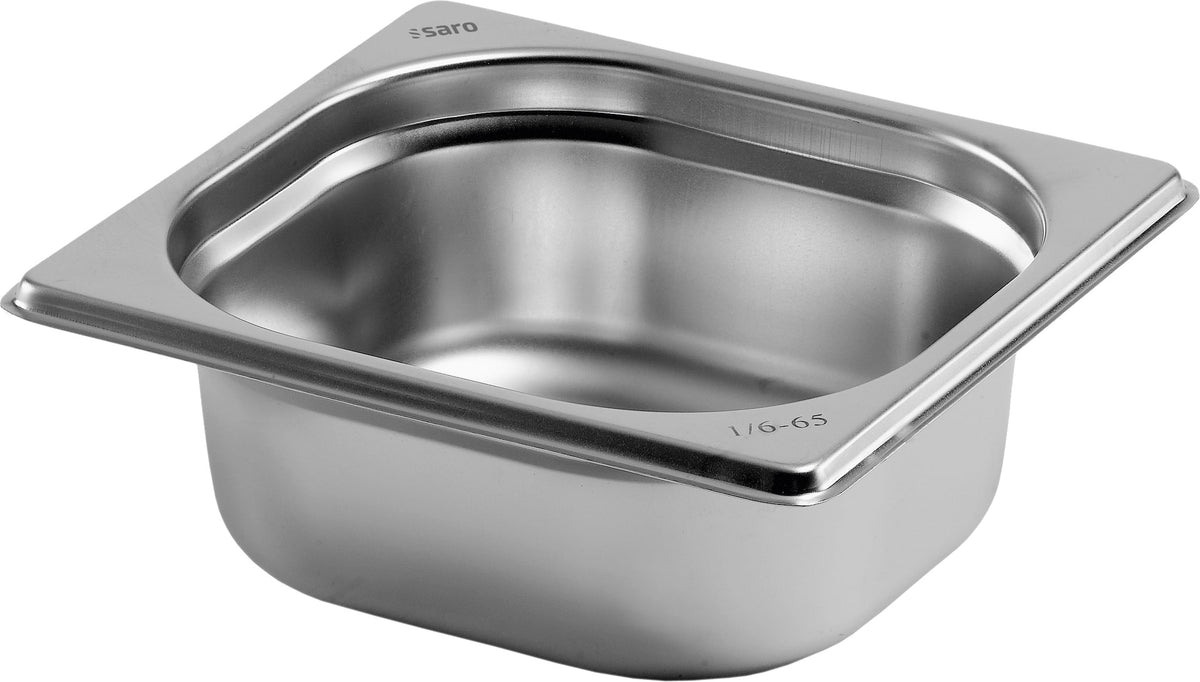 Bac GN 1/6 - Inox - 176x162x65mm - 1L - Budget Saro - Bac GN 1/6 professionnel CHR - matériel cuisine pro - Cuistéo