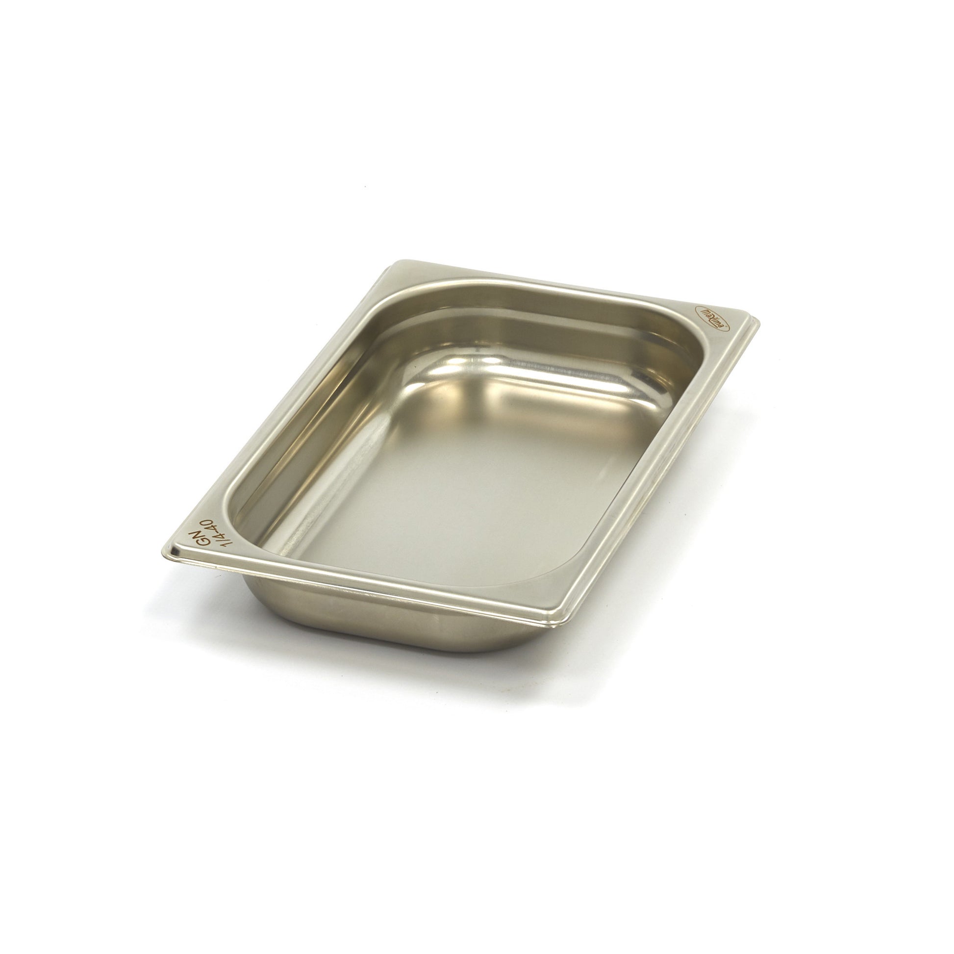 Conteneur gastronorme - GN 1/4 - Profondeur 4cm - inox 1.1 L Maxima - Bac GN 1/4 professionnel CHR - matériel cuisine pro - Cuistéo