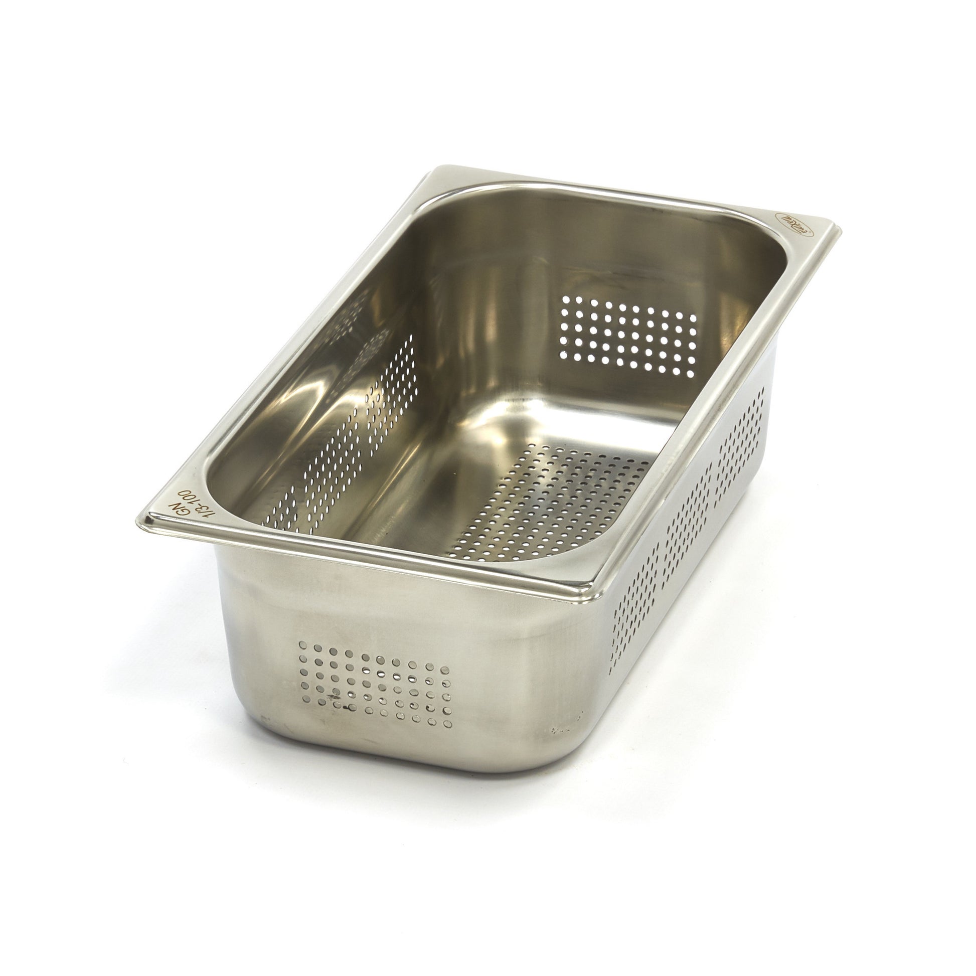 Conteneur gastronorme - 1/3 GN - Profondeur 10cm - Acier inoxydable - Perforé 4.0 L Maxima - Bac GN 1/3 professionnel CHR - matériel cuisine pro - Cuistéo