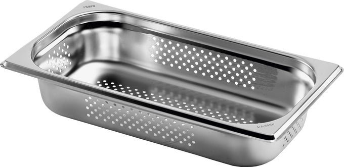 Bac GN 1/3 - Inox - 325x176x100mm - 4L - Perforé - Budget Saro - Bac GN 1/3 professionnel CHR - matériel cuisine pro - Cuistéo