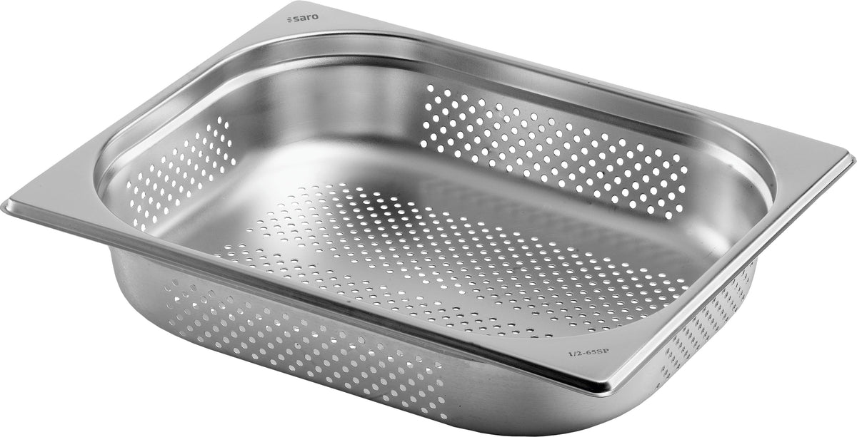 Bac GN 1/2 - Inox - 325x265x65mm - 4L - Perforé - TopLine Saro - Bac GN 1/2 professionnel CHR - matériel cuisine pro - Cuistéo