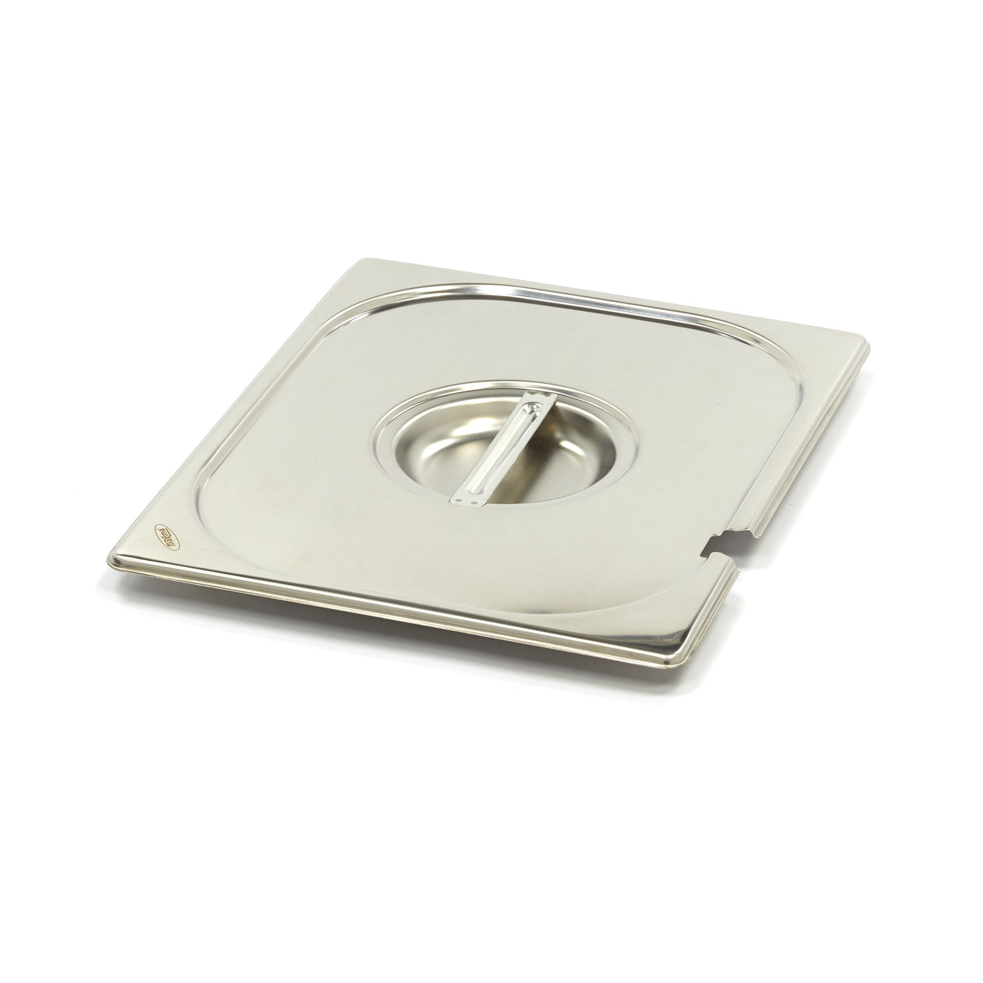 Couvercle Gastronorm - 1/2 GN - en acier inoxydable - avec encoche Maxima - Couvercle bac inox professionnel CHR - matériel cuisine pro - Cuistéo