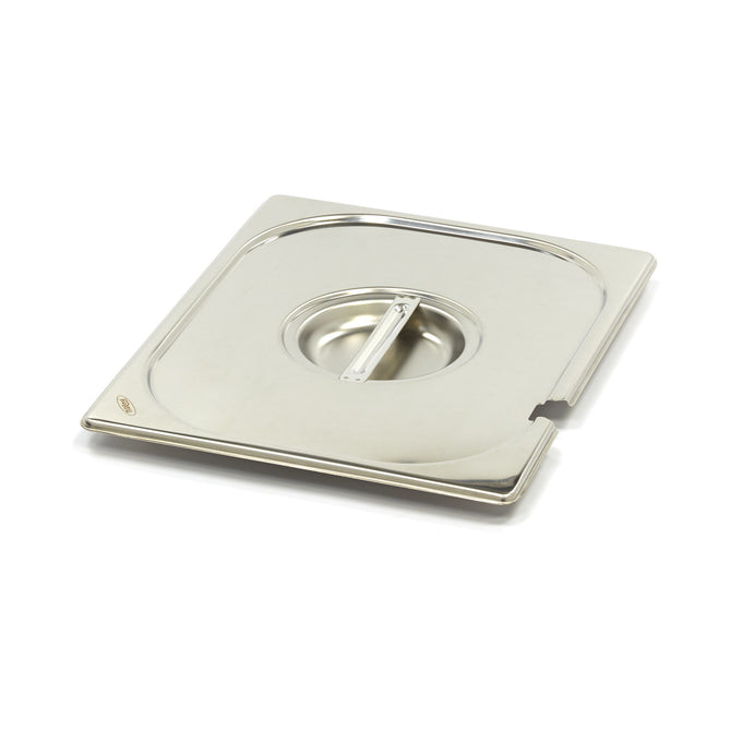 Couvercle Gastronorm - 1/2 GN - en acier inoxydable - avec encoche Maxima - Couvercle bac inox professionnel CHR - matériel cuisine pro - Cuistéo