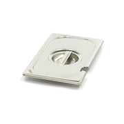 Couvercle Gastronorm - 1/4 GN - Acier inoxydable - avec encastrement Maxima - Couvercle bac inox professionnel CHR - matériel cuisine pro - Cuistéo