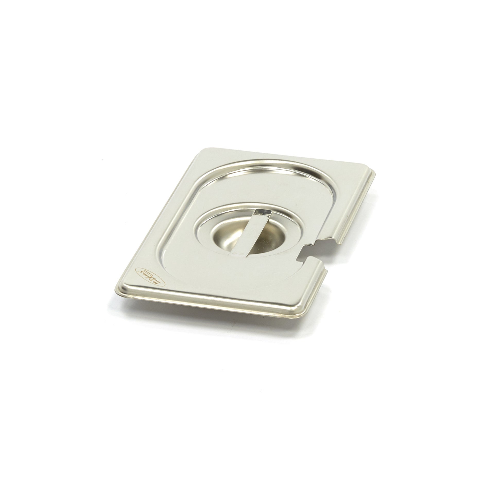 Couvercle Gastronorm - 1/9 GN - Acier inoxydable - avec enfoncement Maxima - Couvercle bac inox professionnel CHR - matériel cuisine pro - Cuistéo