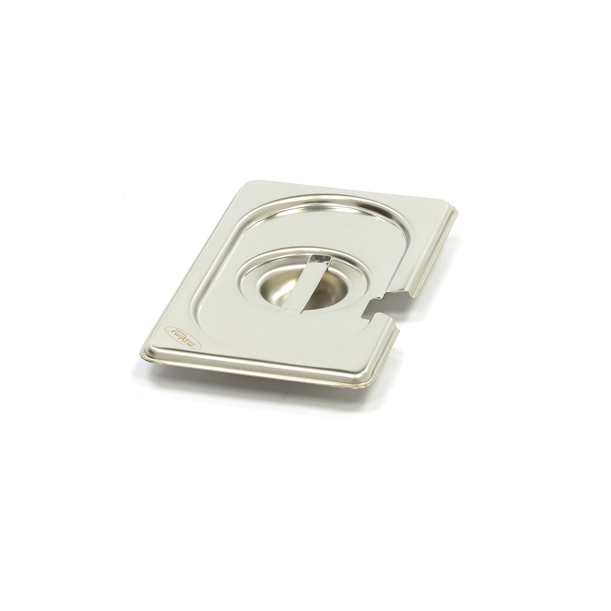 Couvercle Gastronorm - 1/9 GN - Acier inoxydable - avec enfoncement Maxima - Couvercle bac inox professionnel CHR - matériel cuisine pro - Cuistéo