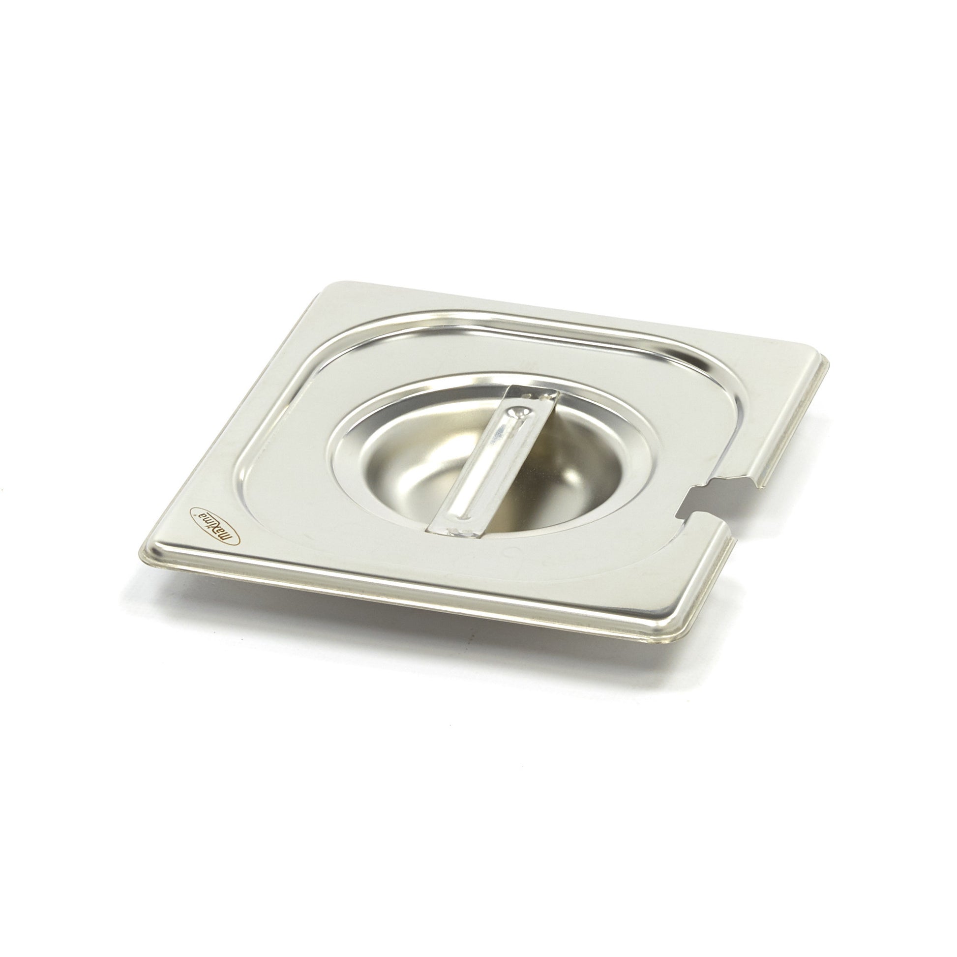 Couvercle Gastronorm - GN 1/6 - Acier inoxydable - avec enfoncement Maxima - Couvercle bac inox professionnel CHR - matériel cuisine pro - Cuistéo