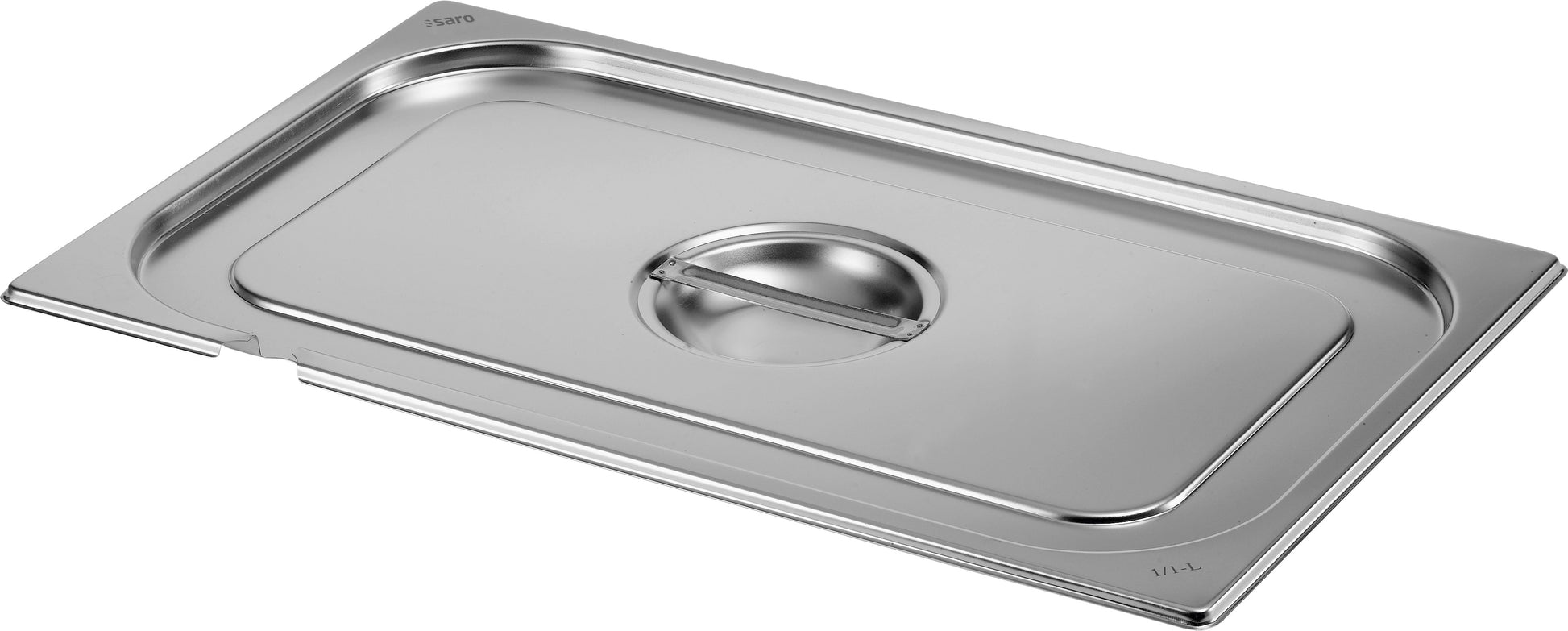 Couvercle GN 1/4 - Inox AISI304 - Avec découpe - TopLine Saro - Couvercle bac inox professionnel CHR - matériel cuisine pro - Cuistéo