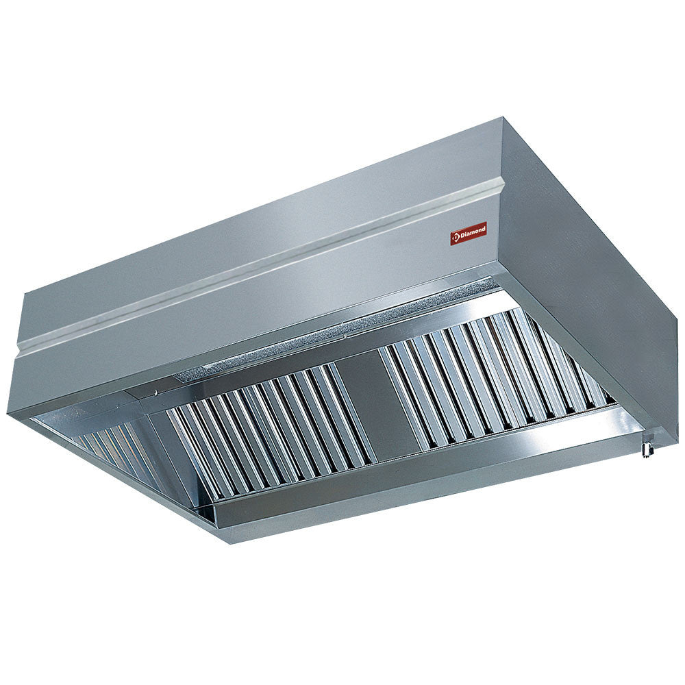 Hotte murale kubo l 2200mm/p 1100mm/h 450mm - Diamond