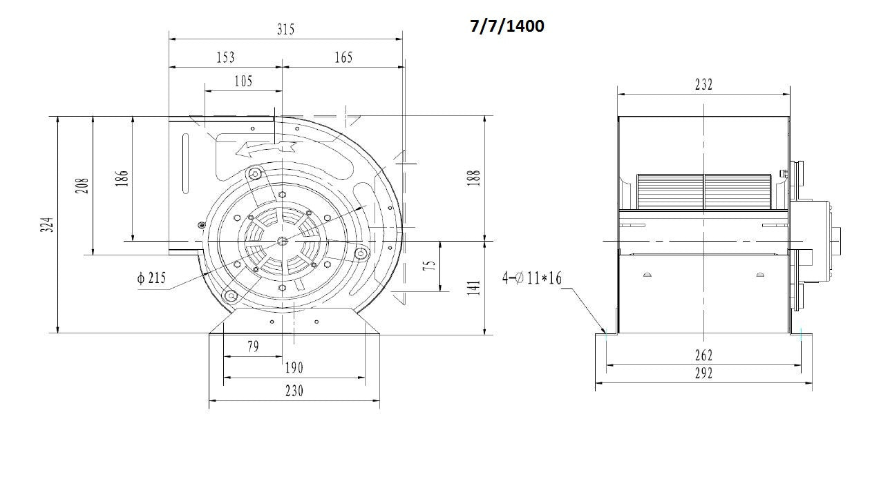 Ventilateur caisson 7/7/1400 450x450x450 mm 1500 L 0.2 kW Combisteel - vue 2 - Tourelle et Groupe d'Extraction pro CHR - Cuistéo