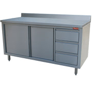 Armoire 2 portes coullissantes 3 tiroirs murale - Diamond