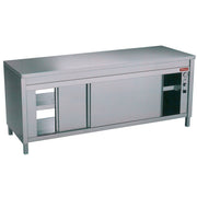Table sur armoire chauffante traversante centrale - Diamond