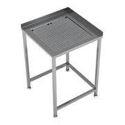 Table d'angle avec bac égouttage - 650 x 650 - Combisteel