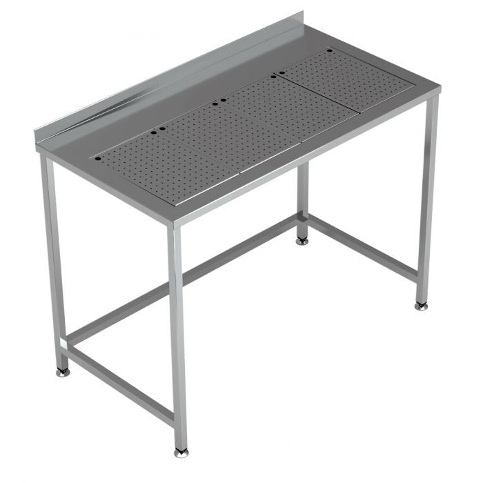 Table inox avec bac égouttage - 1200 x 650 - Combisteel