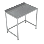Table inox avec bac égouttage intégré - 1000 x 650 - Combisteel