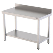 Table murale inox - AISI 304 - Avec étagère - 1000x600x850 mm - Arilex