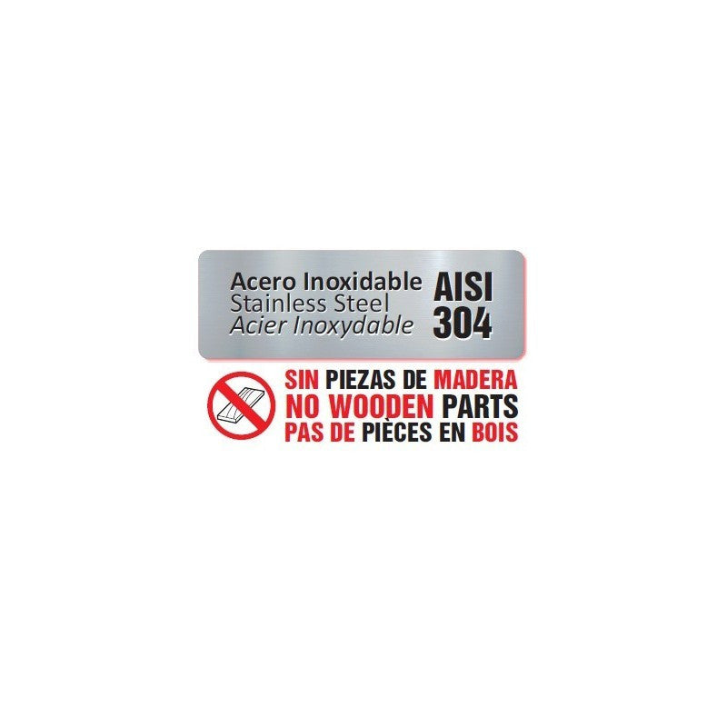 Table murale inox - AISI 304 - Avec étagère - 1000x600x850 mm - Arilex
