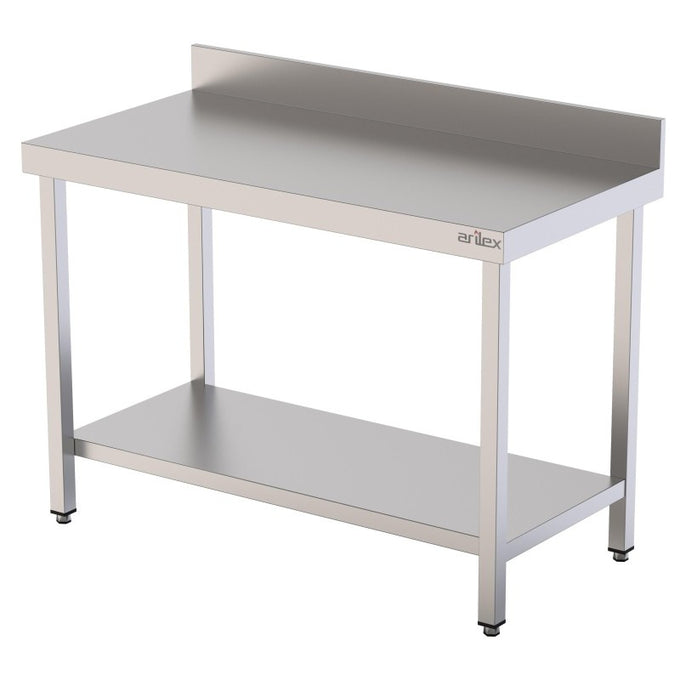 Table murale inox - AISI 304 - Avec étagère - 1500x700x850 mm - Arilex