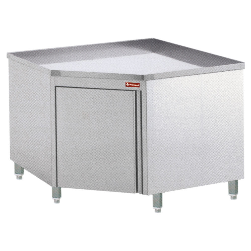 Table sur armoire neutre à angle 90° - Diamond