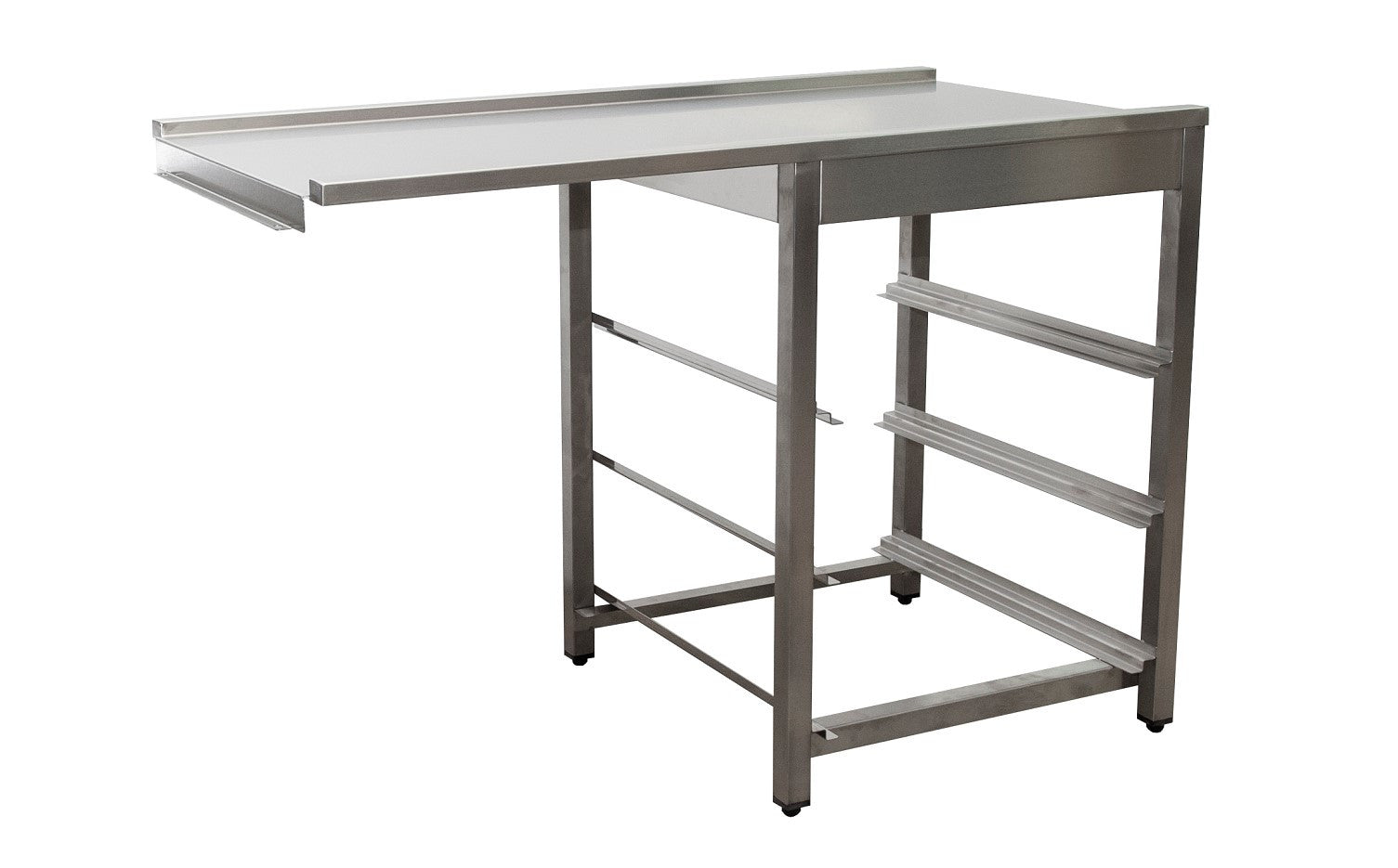Table sortie lave-vaisselle - 1200x625x786mm - Gauche inox Saro - Table entrée/sortie professionnel CHR - matériel cuisine pro - Cuistéo