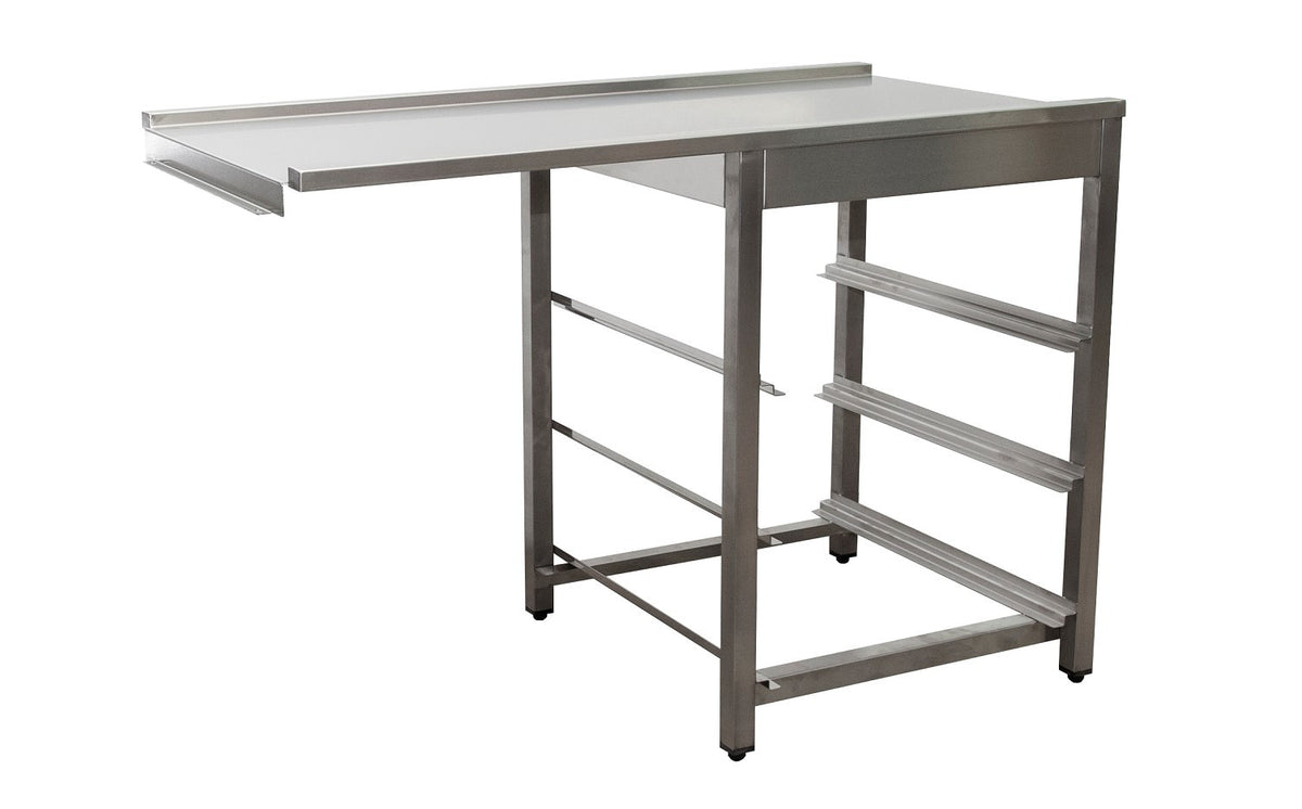Table sortie lave-vaisselle - 1200x625x786mm - Gauche inox Saro - Table entrée/sortie professionnel CHR - matériel cuisine pro - Cuistéo