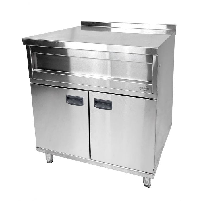 Elément neutre 2 portes et 1 tiroir 800x700x920 mm Combisteel - vue 2 - Table inox avec étagère pro CHR - Cuistéo