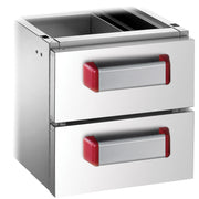 Ensemble 2 tiroirs GN 2/1 - h.100 mm - Diamond
