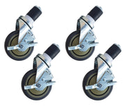 WT SQ Roues set de 4 - avec freins - 5 Inch / 12.7 cm Maxima - Accessoire plonge professionnel CHR - matériel cuisine pro - Cuistéo