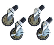 WT SQ Wheels set of 4 - 2 with brakes - 4 Inch / 10.2 cm Maxima - Accessoire plonge professionnel CHR - matériel cuisine pro - Cuistéo
