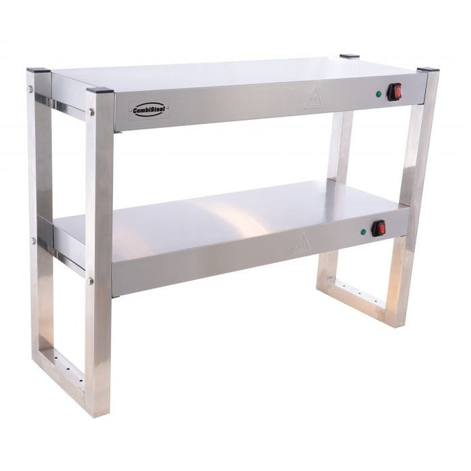 Etagère halogène chauffante 2 niveaux - L 900 x P 300 x H 650 mm - Combisteel
