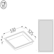 Bac gastronorm 1/1 - hauteur 40 mm - Diamond