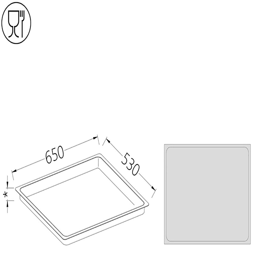 Bac inox h. 150mm GN - cap. 43.1lt - Diamond