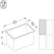 Bac gastronorm 1/4 h200 mm - Diamond