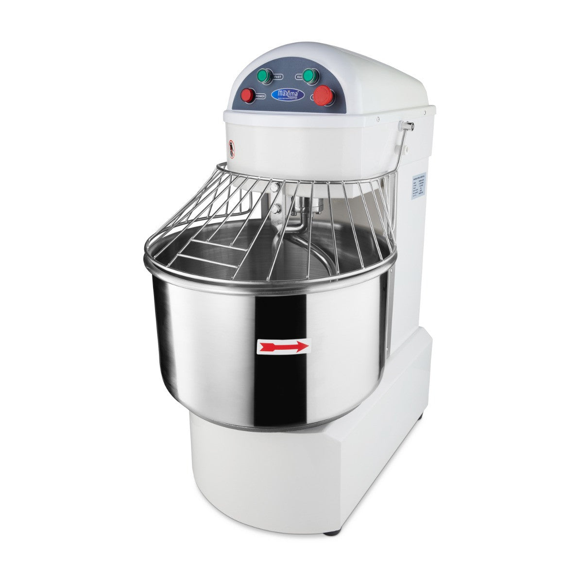 Pétrin professionnel 50L 32kg 2 vitesses - Pétrin à spirale puissant 2400 W Maxima - vue 7 - Pétrin à pâte pro CHR - Cuistéo