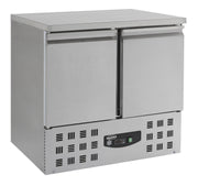 Table réfrigérée 2 portes inox 900x700x875 mm 230 L 0.34 kW Combisteel - Table réfrigérée positive professionnel CHR - matériel cuisine pro - Cuistéo
