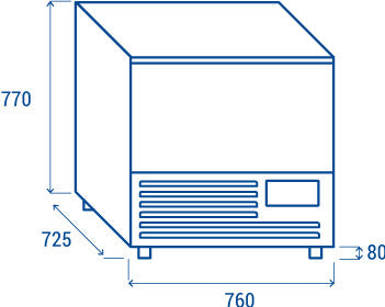Cellule de Refroidissement Air Pulsé 5 Plateaux 600x400mm - 15kg - Thermostat Numérique - Cool Head 15 L 749 W Coolhead - vue 9 - Cellule de refroidissement pro CHR - Cuistéo