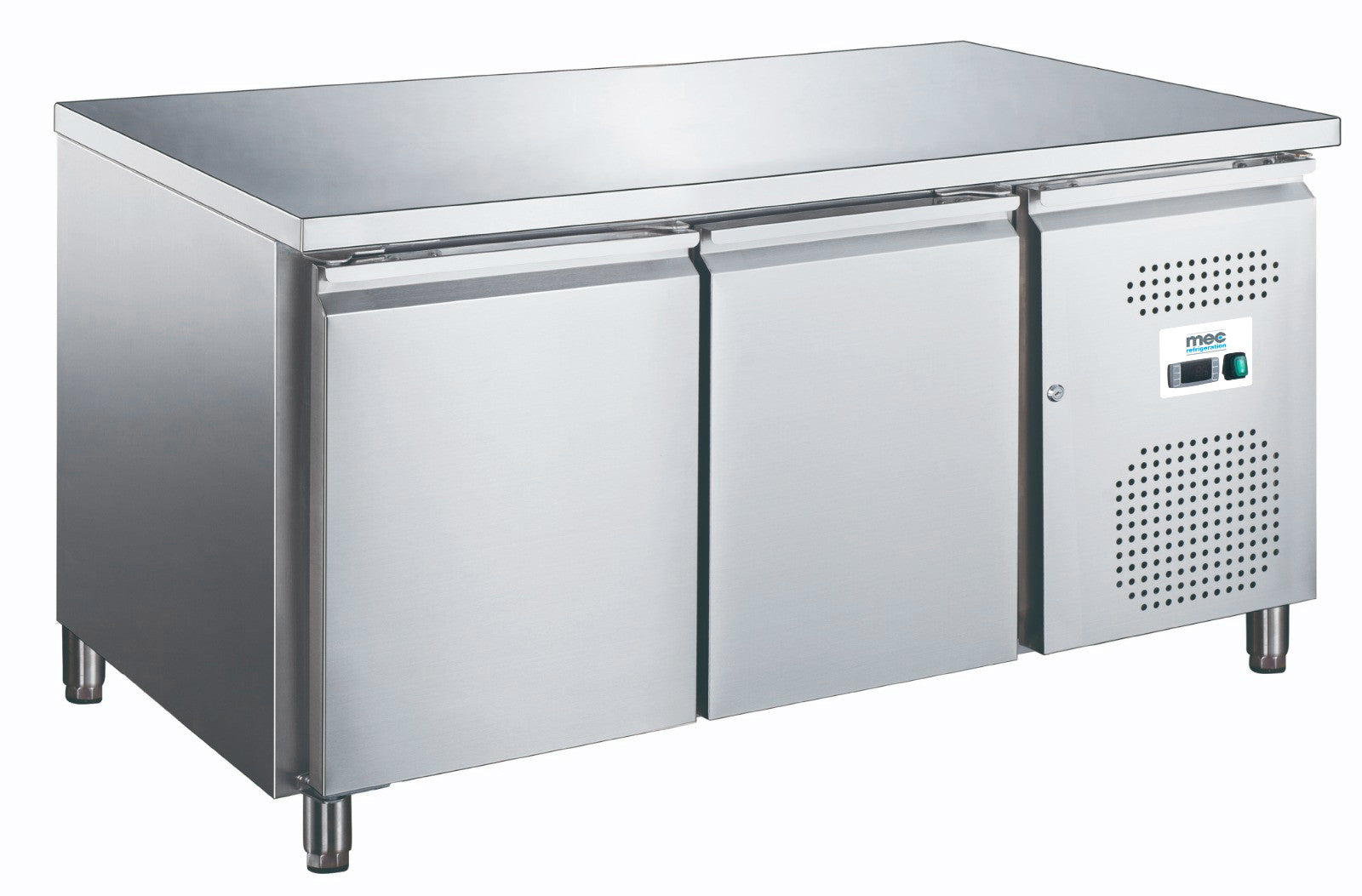 Table réfrigérée positive - 2 portes - 282L - 1360x700x850mm - -2/+8°C - Mec