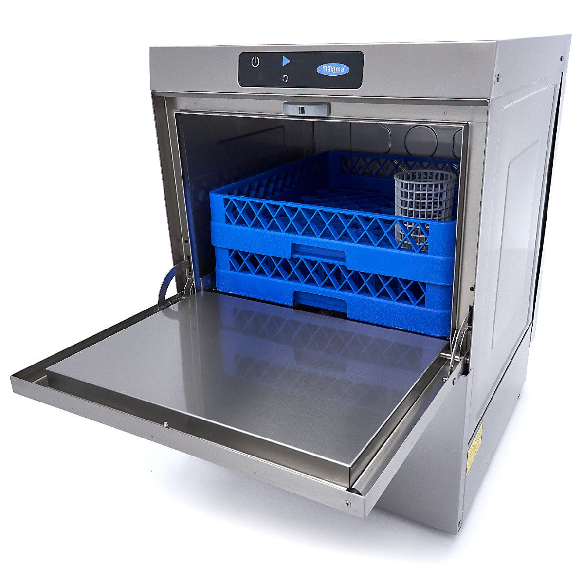 Lave-vaisselle sous-plan 50x50cm, pompe rinçage, 400V, affichage numérique, 70 dB inox 2.8 L 5500 W Maxima - vue 8 - Lave-vaisselle pro CHR - Cuistéo