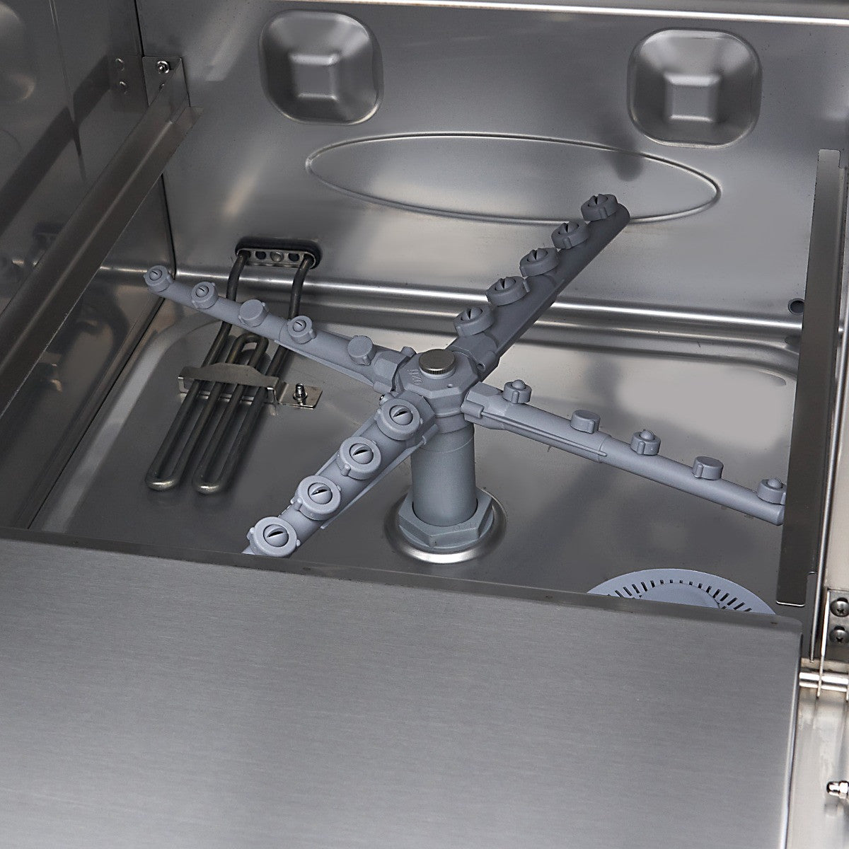 Lave-vaisselle sous-plan 50x50cm, pompe rinçage, 400V, affichage numérique, 70 dB inox 2.8 L 5500 W Maxima - vue 10 - Lave-vaisselle pro CHR - Cuistéo