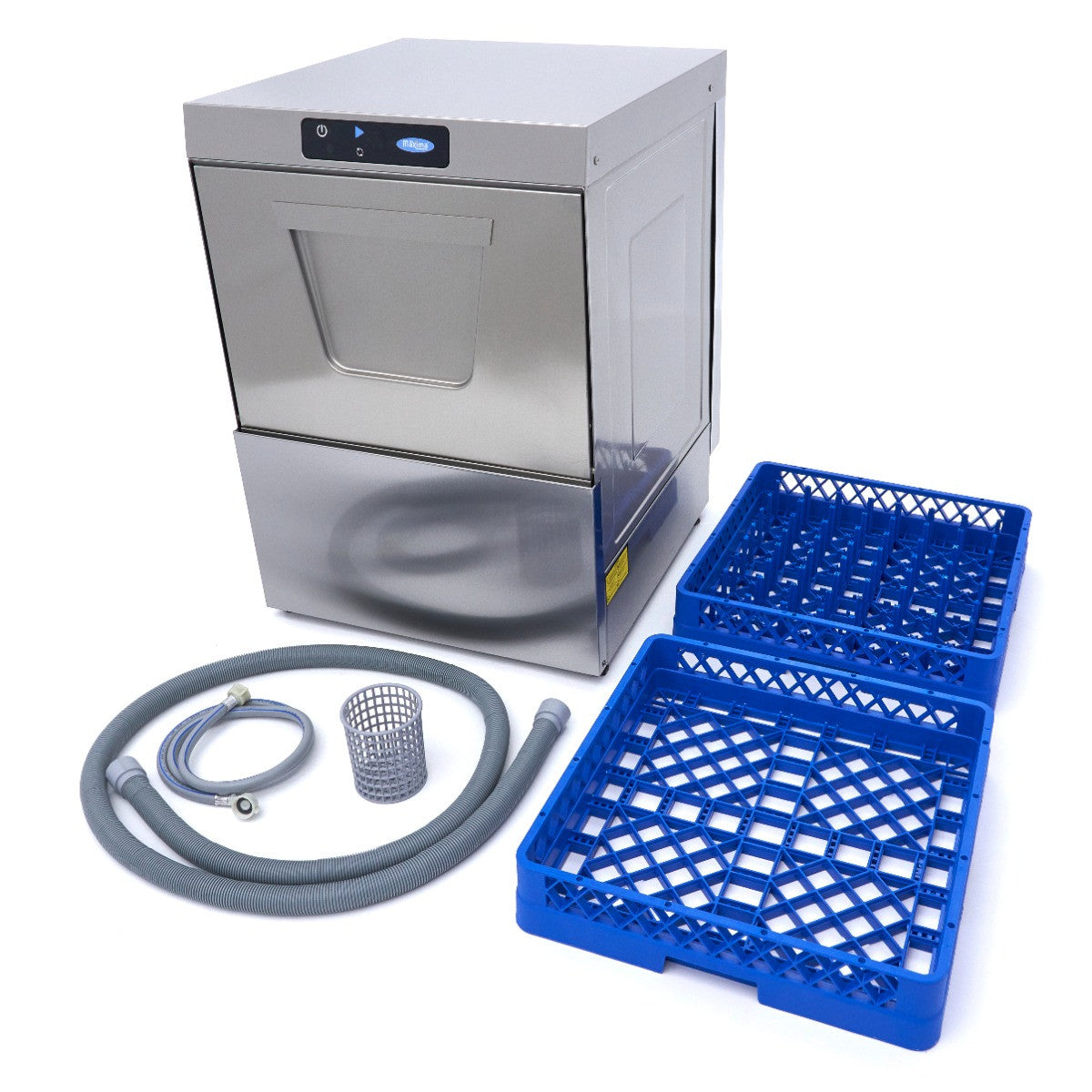 Lave-vaisselle sous-plan 50x50cm, pompe rinçage, 400V, affichage numérique, 70 dB inox 2.8 L 5500 W Maxima - vue 11 - Lave-vaisselle pro CHR - Cuistéo