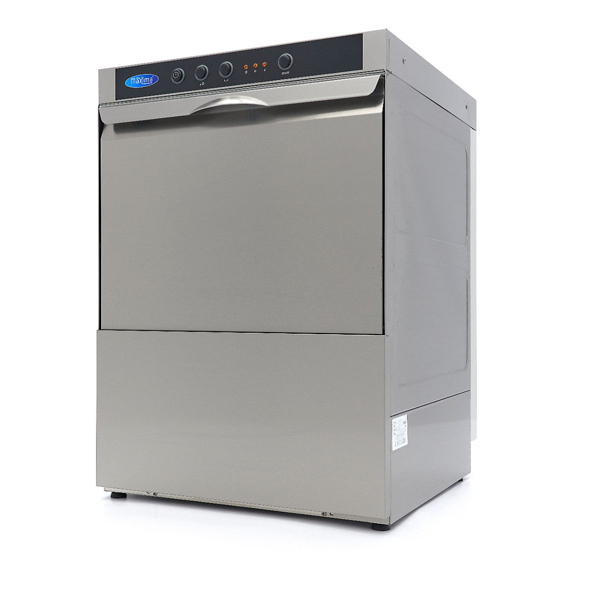 Lave-vaisselle 50x50 cm pro - 400V, silencieux, rapide, avec pompes de vidange, rinçage et savon 2.8 L 5560 W Maxima - Lave-vaisselle professionnel CHR - matériel cuisine pro - Cuistéo