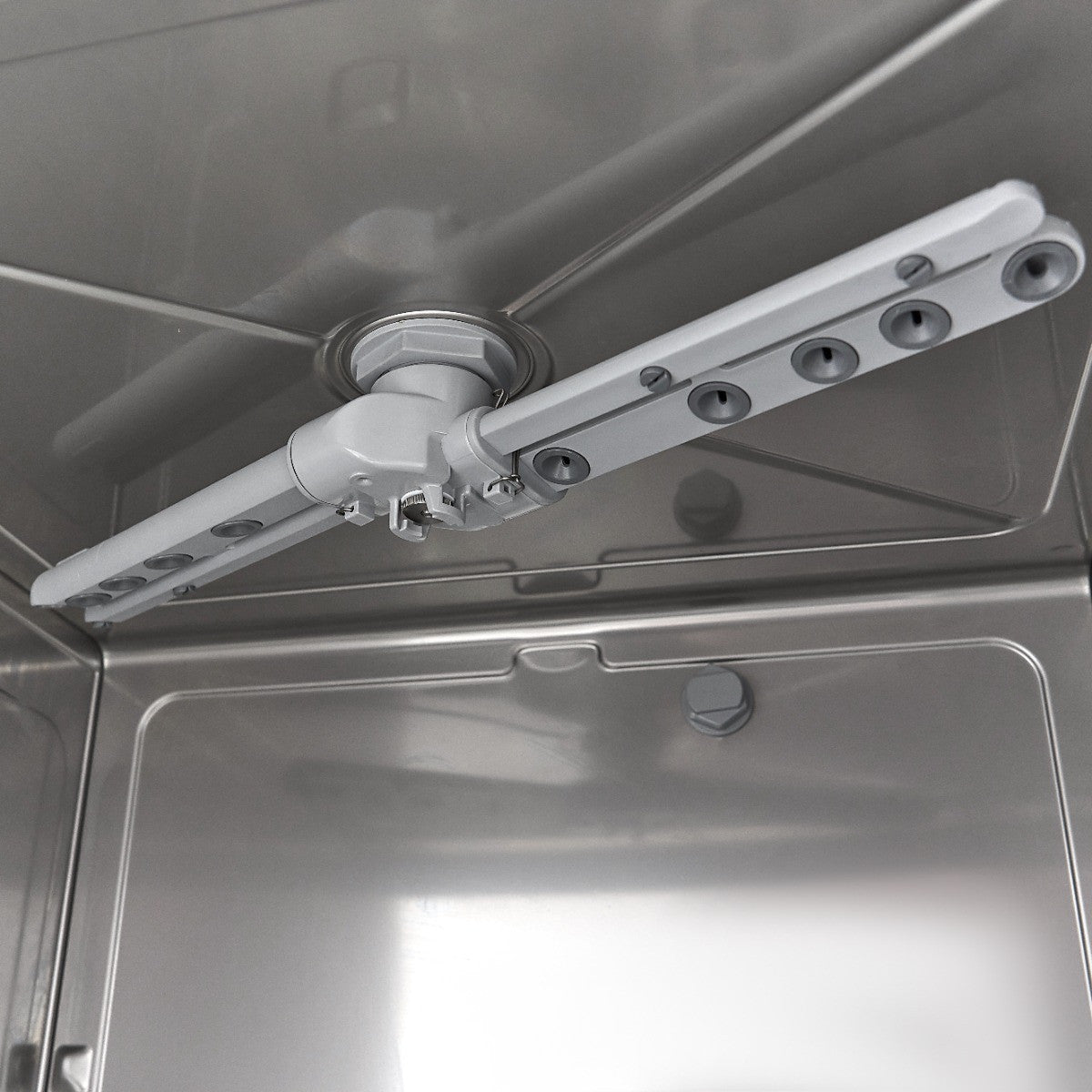 Lave-vaisselle 50x50 cm pro - 400V, silencieux, rapide, avec pompes de vidange, rinçage et savon 2.8 L 5560 W Maxima - vue 8 - Lave-vaisselle pro CHR - Cuistéo