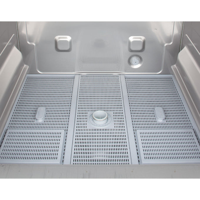 Lave-vaisselle professionnel 500mm - Pompe vidange & cycle auto-nettoyant - Diamond