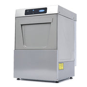 Lave-verres - 35 x 35 cm - avec drain, doseur de rinçage et distributeur de savon - Écran digital - 230V 2.5 L 3300 W Maxima - Lave-verre professionnel CHR - matériel cuisine pro - Cuistéo