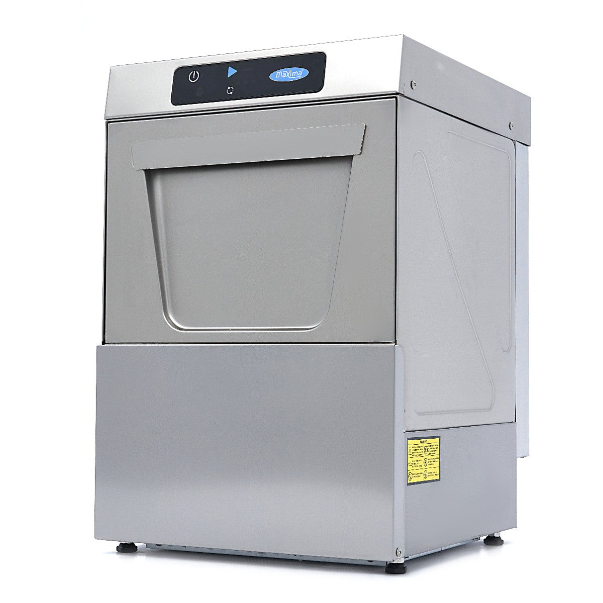 Lave-verres - 35 x 35 cm - avec drain, doseur de rinçage et distributeur de savon - Écran digital - 230V 2.5 L 3300 W Maxima - Lave-verre professionnel CHR - matériel cuisine pro - Cuistéo