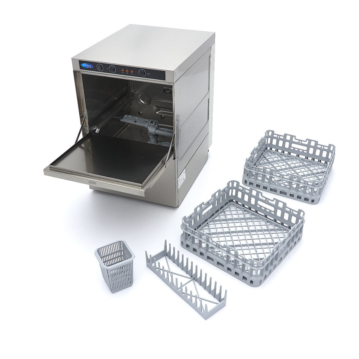 Lave-verres - 35 x 35 cm - avec drain, doseur de rinçage et distributeur de savon 2.5 L 2800 W Maxima - vue 10 - Lave-verre pro CHR - Cuistéo