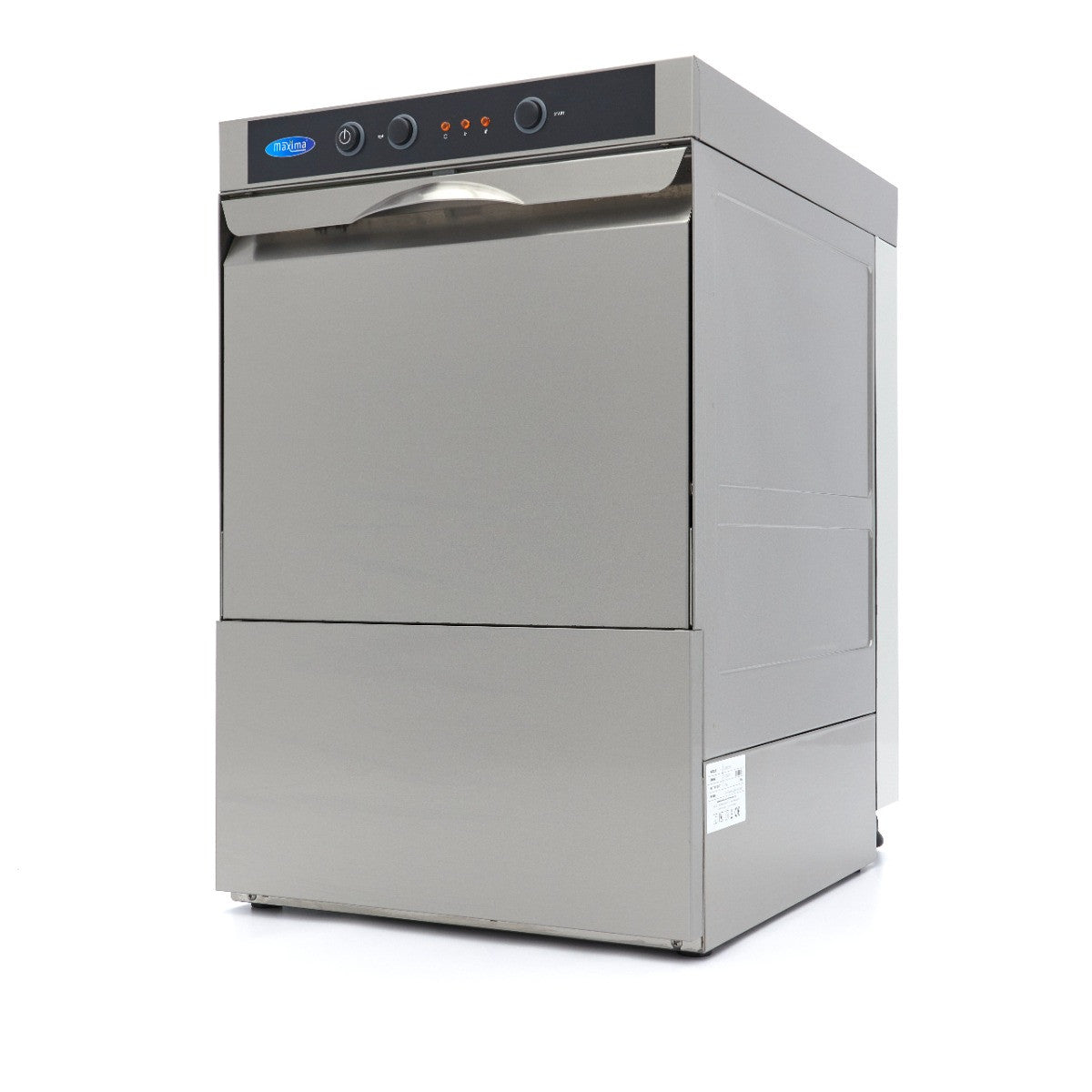 Lave-vaisselle sous-plan - 40 x 40cm - avec pompe de produit de rinçage - 230V inox 2.5 L 2850 W Maxima - Lave-verre professionnel CHR - matériel cuisine pro - Cuistéo