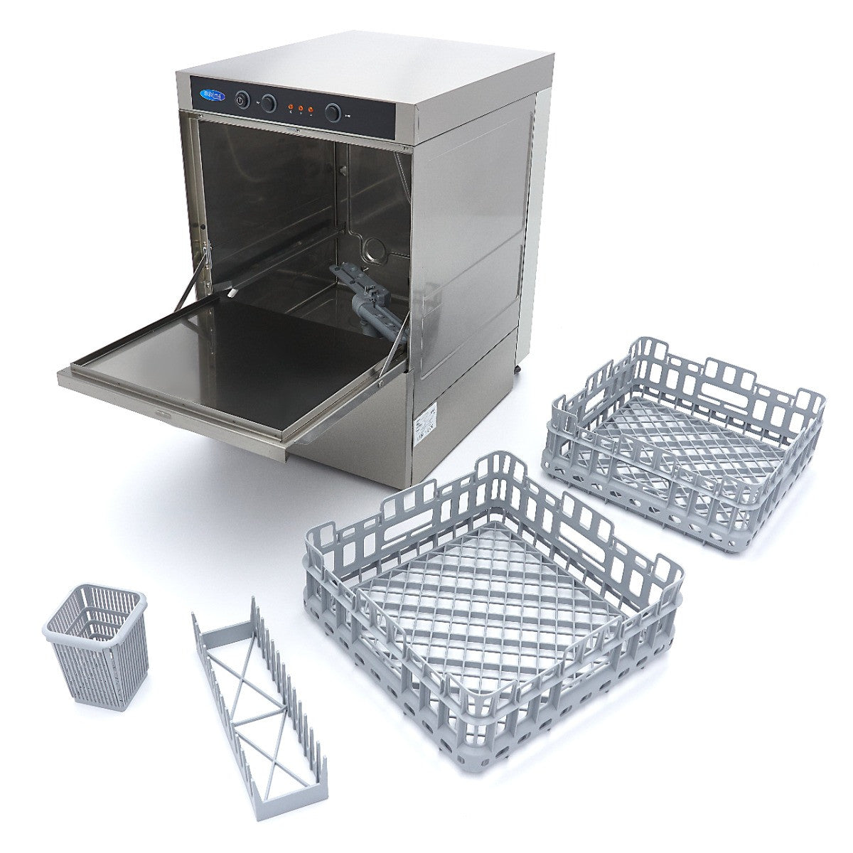 Lave-vaisselle sous-plan - 40 x 40cm - avec pompe de produit de rinçage - 230V inox 2.5 L 2850 W Maxima - vue 10 - Lave-verre pro CHR - Cuistéo