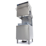 Lave-vaisselle à convoyeur - 50x60cm - Avec pompe de rinçage et de savon - 400V 2.4 L 9500 W Maxima - Lave-vaisselle à capot professionnel CHR - matériel cuisine pro - Cuistéo